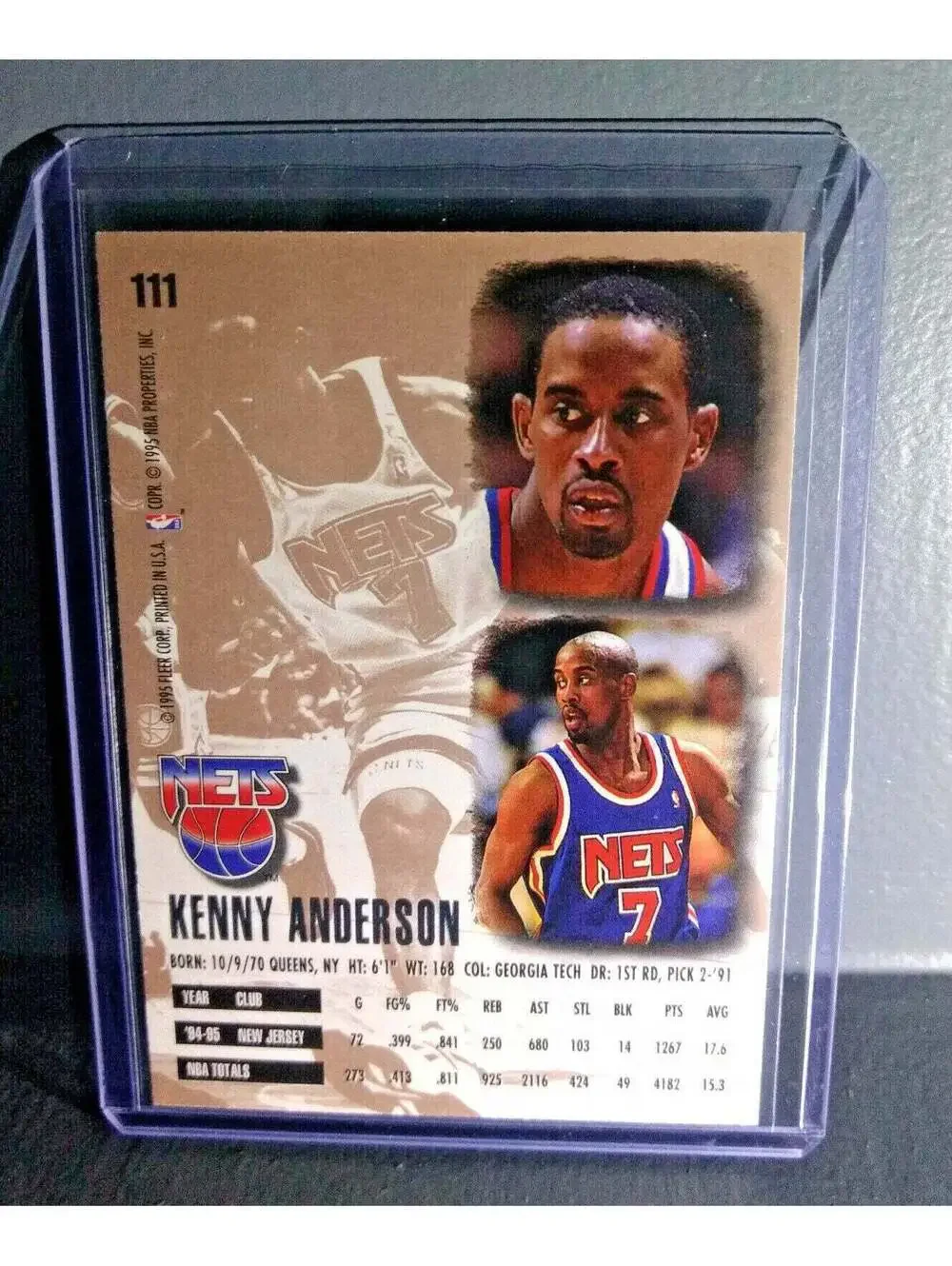 1995-96 Kenny Anderson Fleer Ultra #111 Basketball Card